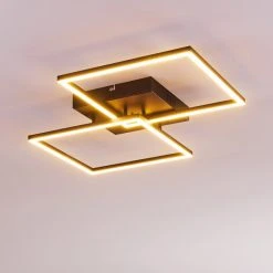 Hofstein Cheka Deckenleuchte LED Schwarz, 2-flammig, Fernbedienung -LED Leuchten Verkäufe 2022 cheka deckenleuchte h3325940 13