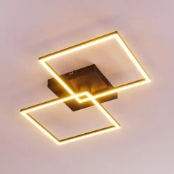 Hofstein Cheka Deckenleuchte LED Schwarz, 2-flammig, Fernbedienung -LED Leuchten Verkäufe 2022 cheka deckenleuchte h3325940 3