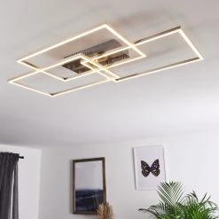 Hofstein Cheka Deckenleuchte LED Aluminium, 3-flammig, Fernbedienung -LED Leuchten Verkäufe 2022 cheka deckenleuchte h3374511 12