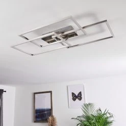 Hofstein Cheka Deckenleuchte LED Aluminium, 3-flammig, Fernbedienung -LED Leuchten Verkäufe 2022 cheka deckenleuchte h3374511 13