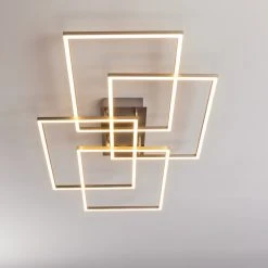 Hofstein Cheka Deckenleuchte LED Aluminium, 4-flammig, Fernbedienung -LED Leuchten Verkäufe 2022 cheka deckenleuchte h3374535 3