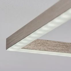 Hofstein Cheka Deckenleuchte LED Nickel-Matt, 2-flammig, Fernbedienung -LED Leuchten Verkäufe 2022 cheka deckenleuchte h3382417 12