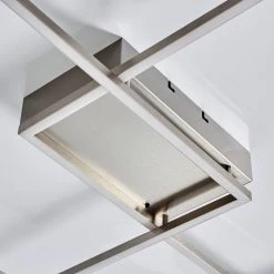 Hofstein Cheka Deckenleuchte LED Nickel-Matt, 2-flammig, Fernbedienung -LED Leuchten Verkäufe 2022 cheka deckenleuchte h3382417 2