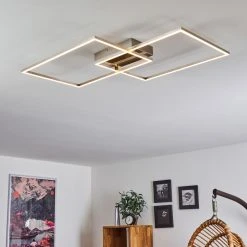 Hofstein Cheka Deckenleuchte LED Nickel-Matt, 2-flammig, Fernbedienung -LED Leuchten Verkäufe 2022 cheka deckenleuchte h3382417 8