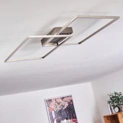 Hofstein Cheka Deckenleuchte LED Nickel-Matt, 2-flammig, Fernbedienung -LED Leuchten Verkäufe 2022 cheka deckenleuchte h3382417 9