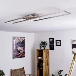 Hofstein Cheka Deckenleuchte LED Nickel-Matt, Braun, 2-flammig, Fernbedienung -LED Leuchten Verkäufe 2022 cheka deckenleuchte h3383698 11