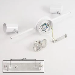 Hofstein Chennai Deckenleuchte LED Chrom, Wei&szlig;, 2-flammig -LED Leuchten Verkäufe 2022 chennai deckenleuchte h3319598 4