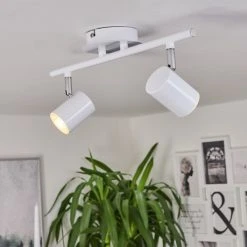 Hofstein Chennai Deckenleuchte LED Chrom, Wei&szlig;, 2-flammig -LED Leuchten Verkäufe 2022 chennai deckenleuchte h3319598 6