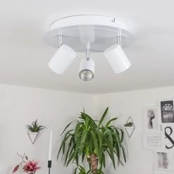 Hofstein Chennai Deckenleuchte LED Chrom, Wei&szlig;, 3-flammig -LED Leuchten Verkäufe 2022 chennai deckenleuchte h3319611 11