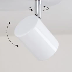 Hofstein Chennai Deckenleuchte LED Chrom, Wei&szlig;, 3-flammig -LED Leuchten Verkäufe 2022 chennai deckenleuchte h3319611 5