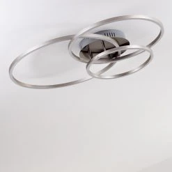 Hofstein Chilkat Deckenleuchte LED Nickel-Matt, 1-flammig -LED Leuchten Verkäufe 2022 chilkat deckenleuchte h3311639 11