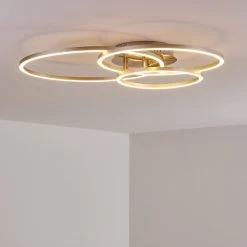 Hofstein Chilkat Deckenleuchte LED Nickel-Matt, 1-flammig -LED Leuchten Verkäufe 2022 chilkat deckenleuchte h3311639 12