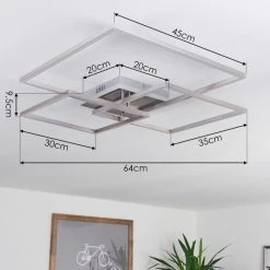 Hofstein Chilkat Deckenleuchte LED Nickel-Matt, 1-flammig -LED Leuchten Verkäufe 2022 chilkat deckenleuchte h3384404 3