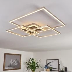 Hofstein Chilkat Deckenleuchte LED Nickel-Matt, 1-flammig -LED Leuchten Verkäufe 2022 chilkat deckenleuchte h3384404 8