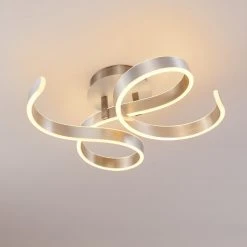 Hofstein Chippewa Deckenleuchte LED Nickel-Matt, 1-flammig -LED Leuchten Verkäufe 2022 chippewa deckenleuchte h3312643 12