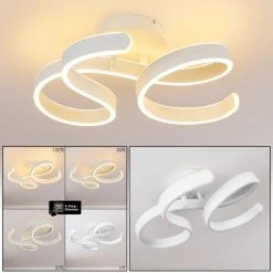 Hofstein Chippewa Deckenleuchte LED Wei&szlig;, 1-flammig