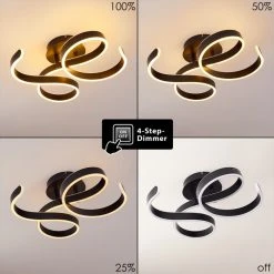 Hofstein Chippewa Deckenleuchte LED Schwarz, 1-flammig -LED Leuchten Verkäufe 2022 chippewa deckenleuchte h3312681 3