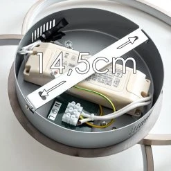 Hofstein Chute Deckenleuchte LED Nickel-Matt, 1-flammig -LED Leuchten Verkäufe 2022 chute deckenleuchte h3313497 19