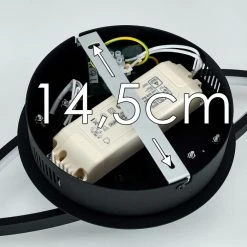 Hofstein Chute Deckenleuchte LED Schwarz, 1-flammig -LED Leuchten Verkäufe 2022 chute deckenleuchte h3313510 17