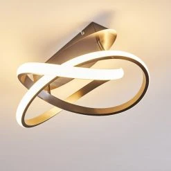 Hofstein Cochato Deckenleuchte LED Nickel-Matt, 1-flammig -LED Leuchten Verkäufe 2022 cochato deckenleuchte h3312704 5