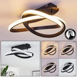 Hofstein Cochato Deckenleuchte LED Schwarz, Wei&szlig;, 2-flammig