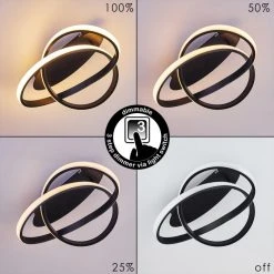 Hofstein Cochato Deckenleuchte LED Schwarz, Wei&szlig;, 2-flammig -LED Leuchten Verkäufe 2022 cochato deckenleuchte h3374689 6