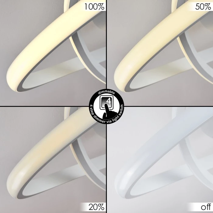 Hofstein Cochato Deckenleuchte LED Weiß, 1-flammig 2 Hofstein Cochato Deckenleuchte LED Weiß, 1-flammig – Bild 2