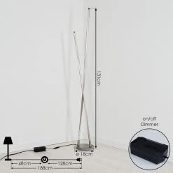 Hofstein Concord Stehlampe LED Silber, 1-flammig -LED Leuchten Verkäufe 2022 concord stehlampe h3332207 3