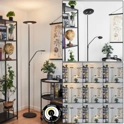 Hofstein Confluencia Deckenfluter LED Schwarz, 2-flammig