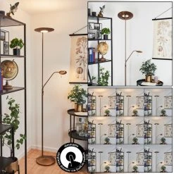 Hofstein Confluencia Deckenfluter LED Bronze, 2-flammig