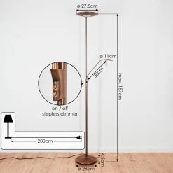 Hofstein Confluencia Deckenfluter LED Bronze, 2-flammig -LED Leuchten Verkäufe 2022 confluencia deckenfluter h3590294 3