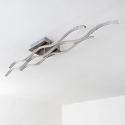 Hofstein Coquitlam Deckenleuchte LED Nickel-Matt, 1-flammig -LED Leuchten Verkäufe 2022 coquitlam deckenleuchte h3008287 14