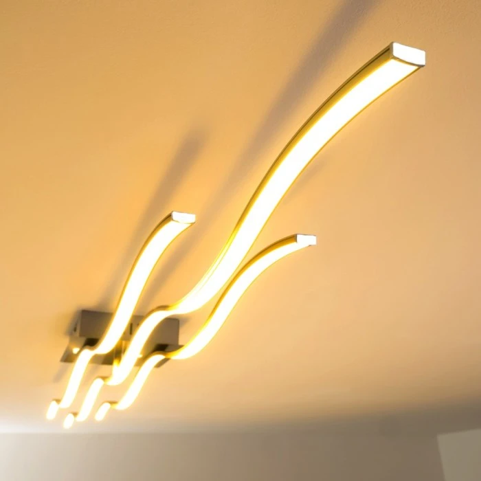 Hofstein Coquitlam Deckenleuchte LED Edelstahl, 3-flammig 14 Hofstein Coquitlam Deckenleuchte LED Edelstahl, 3-flammig – Bild 14