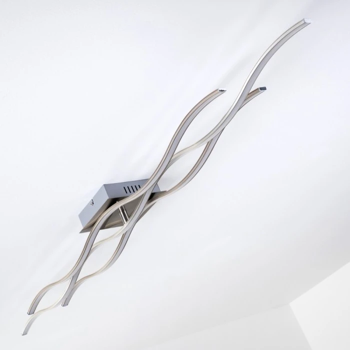 Hofstein Coquitlam Deckenleuchte LED Edelstahl, 3-flammig 16 Hofstein Coquitlam Deckenleuchte LED Edelstahl, 3-flammig – Bild 16