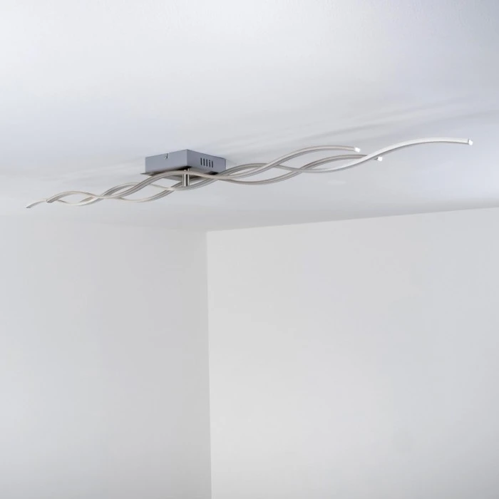 Hofstein Coquitlam Deckenleuchte LED Edelstahl, 3-flammig 17 Hofstein Coquitlam Deckenleuchte LED Edelstahl, 3-flammig – Bild 17