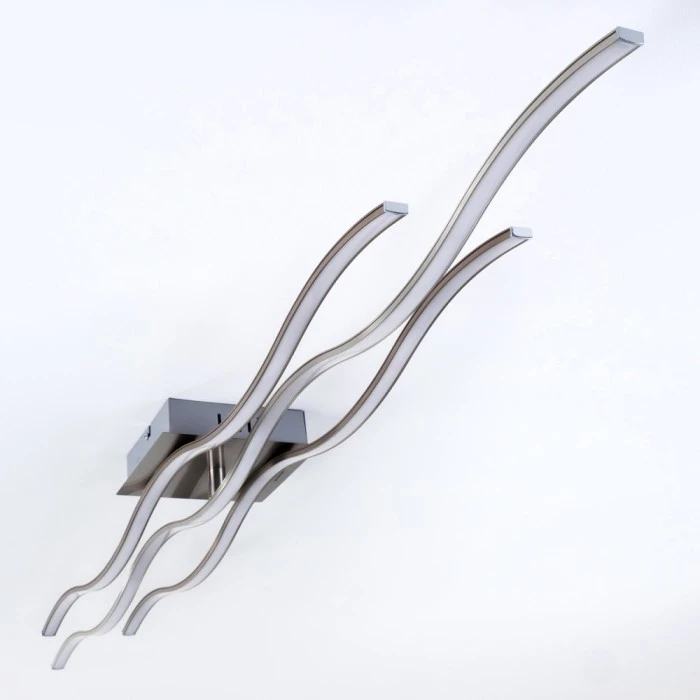 Hofstein Coquitlam Deckenleuchte LED Edelstahl, 3-flammig 6 Hofstein Coquitlam Deckenleuchte LED Edelstahl, 3-flammig – Bild 6