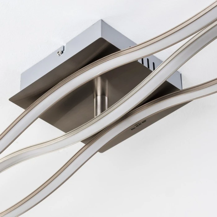 Hofstein Coquitlam Deckenleuchte LED Edelstahl, 3-flammig 7 Hofstein Coquitlam Deckenleuchte LED Edelstahl, 3-flammig – Bild 7