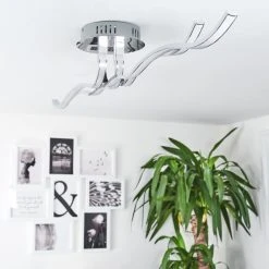 Hofstein Corato Deckenleuchte LED Chrom, 1-flammig -LED Leuchten Verkäufe 2022 corato deckenleuchte h167985 11