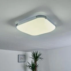 Hofstein Corinth Deckenpanel LED Silber, 1-flammig, Fernbedienung -LED Leuchten Verkäufe 2022 corinth deckenpanel h3333389 12