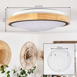 Hofstein Corinto Deckenleuchte LED Schwarz, Naturfarben, 1-flammig -LED Leuchten Verkäufe 2022 corinto deckenleuchte h3459393 3