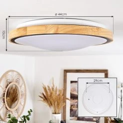 Hofstein Corinto Deckenleuchte LED Schwarz, Naturfarben, 1-flammig -LED Leuchten Verkäufe 2022 corinto deckenleuchte h3459478 3