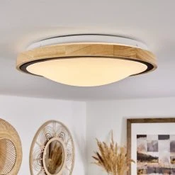 Hofstein Corinto Deckenleuchte LED Schwarz, Naturfarben, 1-flammig -LED Leuchten Verkäufe 2022 corinto deckenleuchte h3459508 6