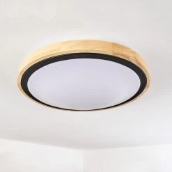 Hofstein Corinto Deckenleuchte LED Schwarz, Naturfarben, 1-flammig -LED Leuchten Verkäufe 2022 corinto deckenleuchte h3459508 7