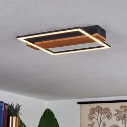 Hofstein Courceaux Deckenleuchte LED Schwarz, Naturfarben, 1-flammig -LED Leuchten Verkäufe 2022 courceaux deckenleuchte h3650677 7