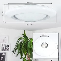 Hofstein Cresta Deckenleuchte LED Wei&szlig;, 2-flammig, Farbwechsler -LED Leuchten Verkäufe 2022 cresta deckenleuchte h3457771 3