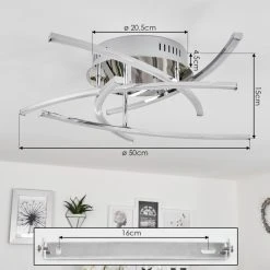 Hofstein Cross Deckenleuchte LED Chrom, 5-flammig -LED Leuchten Verkäufe 2022 cross deckenleuchte h3650899 3