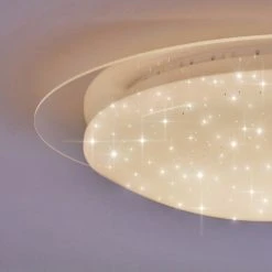 Hofstein Cure Deckenleuchte LED Wei&szlig;, 1-flammig, Fernbedienung, Farbwechsler -LED Leuchten Verkäufe 2022 cure deckenleuchte h3392157 14