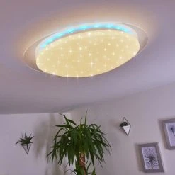 Hofstein Cure Deckenleuchte LED Wei&szlig;, 1-flammig, Fernbedienung, Farbwechsler -LED Leuchten Verkäufe 2022 cure deckenleuchte h3392843 10