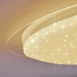 Hofstein Cure Deckenleuchte LED Wei&szlig;, 1-flammig, Fernbedienung, Farbwechsler -LED Leuchten Verkäufe 2022 cure deckenleuchte h3392843 12