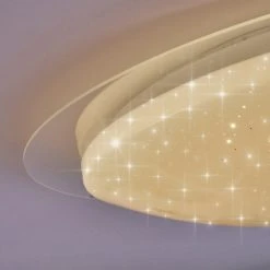 Hofstein Cure Deckenleuchte LED Wei&szlig;, 1-flammig, Fernbedienung, Farbwechsler -LED Leuchten Verkäufe 2022 cure deckenleuchte h3392843 14